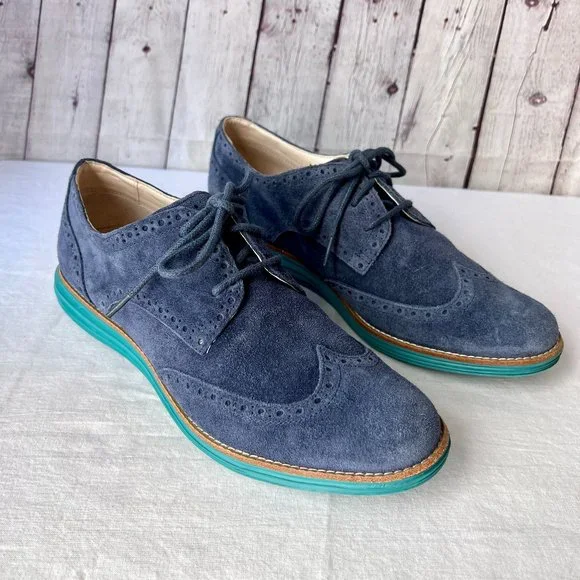 Cole Haan | Shoes | Cole Haan Lunargrand Waterproof Blue Suede